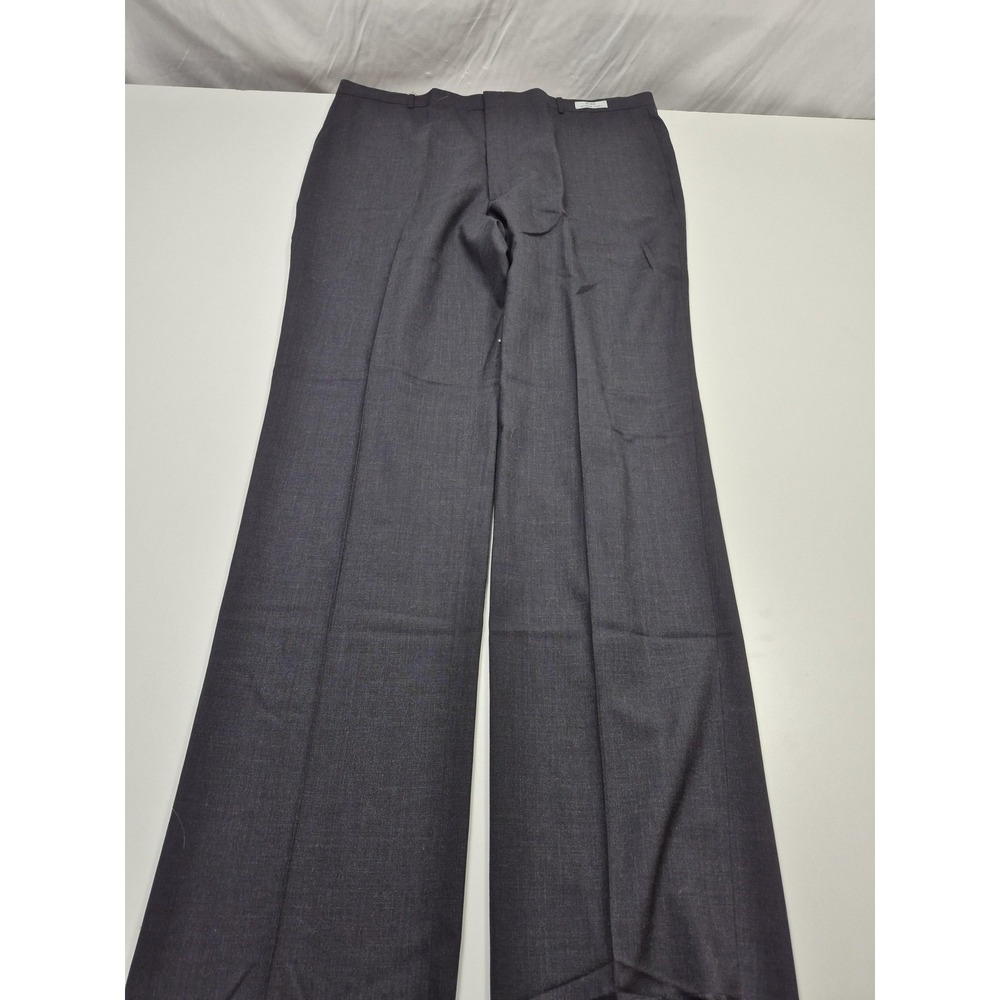 Asher Dress Pants Mens 36x36 Gray Super 100s Wool Flat Front Straight NWT